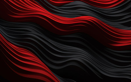 Virtual Black and Red Waves Dark Mode Texture Background Imageの素材