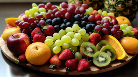 Fresh Ripe Delicious Colorful Assorted Fruits As Background Imageの素材
