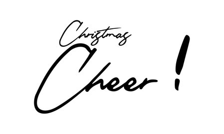 Christmas Cheer image Typography Cursive Text of Quotation Wordsのイラスト素材