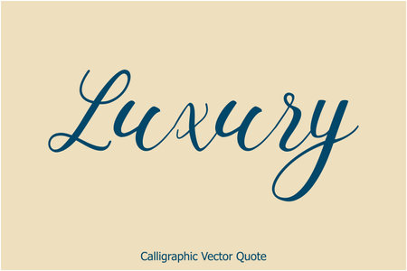Luxury (2)Typography Text   cursive Lettering Vector Design imageのイラスト素材