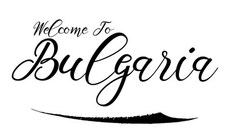 Welcome To Bulgaria Country Name Creative Cursive Typographic Text on Vector Background Imageのイラスト素材