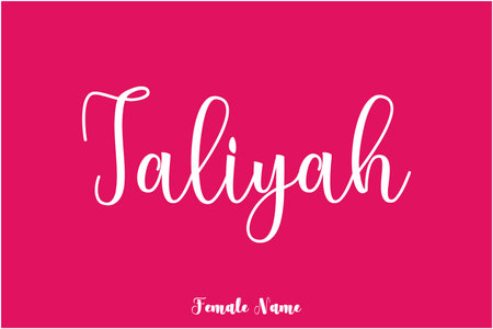 Taliyah Female Names in Stylish Typography Cursive Text imageのイラスト素材