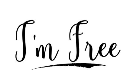 Im Free cursive Text Typography Saying imageのイラスト素材