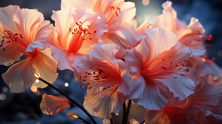 Gladioli Swaying in the Wind Floral Background Imageの素材