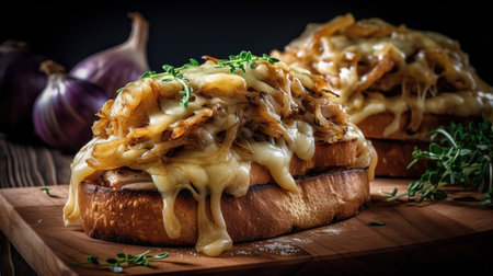 An Enticing Sandwich With A Gratin Topping Background Selective Focus Imageの素材