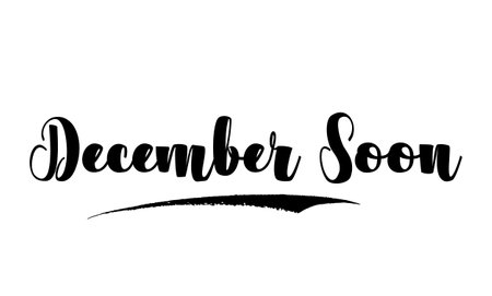 December Soon Bold Typography Text imageのイラスト素材