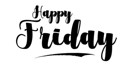 Happy Friday Bold Typography Text imageのイラスト素材