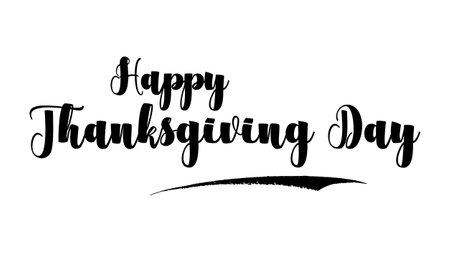 Happy Thanksgiving Day Bold Typography Text imageのイラスト素材