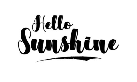 Hello Sunshine Bold Typography Text imageのイラスト素材