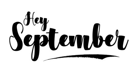 Hey September Bold Typography Text imageのイラスト素材
