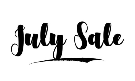 July Sale Bold Typography Text imageのイラスト素材