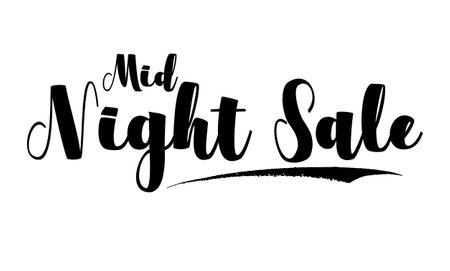 Mid Night Sale Bold Typography Text imageのイラスト素材