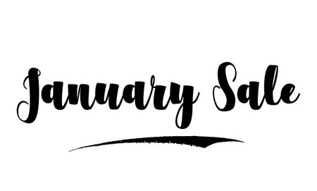 January Sale Bold Typography Text imageのイラスト素材