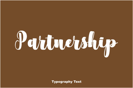 Partnership Calligraphy Cursive Text of Quotation Words imageのイラスト素材