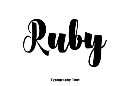 Ruby Typography Cursive Text of Quotation Words imageのイラスト素材