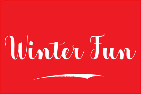 Winter Fun Calligraphy Cursive Text of Quotation Words imageのイラスト素材