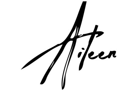 Aileen Baby Girl Name in Stylish Lettering brush Typography Text imageのイラスト素材