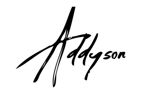 Addyson Baby Girl Name in Stylish Lettering brush Typography Text imageのイラスト素材