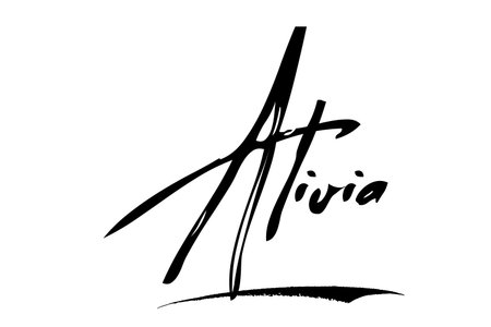 Alivia Baby Girl Name in Stylish Lettering brush Typography Text imageのイラスト素材