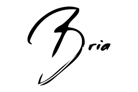 Bria Baby Girl Name in Stylish Lettering brush Typography Text imageのイラスト素材