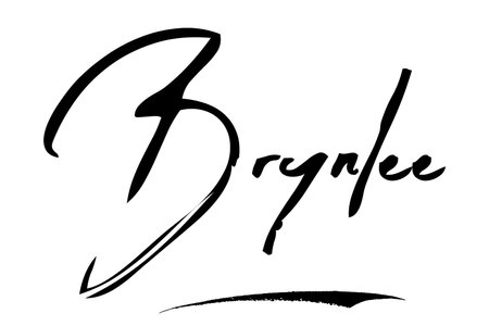 Brynlee Baby Girl Name in Stylish Lettering brush Typography Text imageのイラスト素材