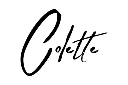 Colette Baby Girl Name in Stylish Lettering brush Typography Text imageのイラスト素材
