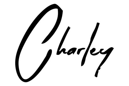 Charley Baby Girl Name in Stylish Lettering brush Typography Text imageのイラスト素材