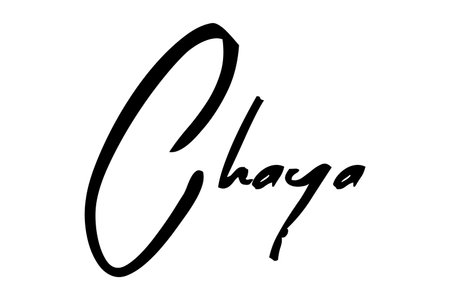 Chaya Baby Girl Name in Stylish Lettering brush Typography Text imageのイラスト素材