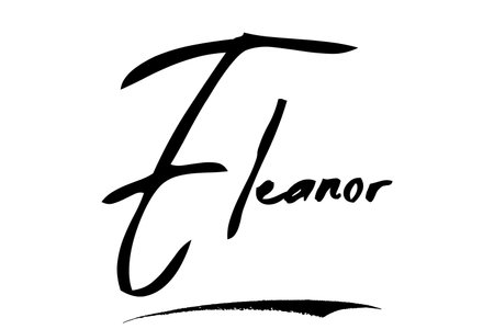 Eleanor Baby Girl Name in Stylish Lettering brush Typography Text imageのイラスト素材