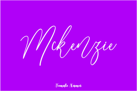 Mckenzie Female Names in Stylish Typography Cursive Text image