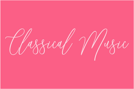 Classical Music Stylish Cursive Lettering of Text Quote image