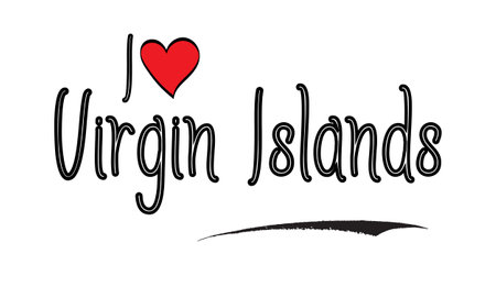 Virgin Islands Country Name stylist Typography Text imageのイラスト素材