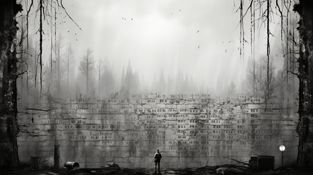 An Background Of A Newspaper Article With Writing On Its Edge  Imageの素材