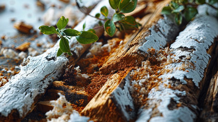 Damaged Wooden Floor Closeup Backdrop Imageの素材