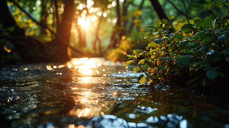 A River Floating In the Forest   Imageの素材