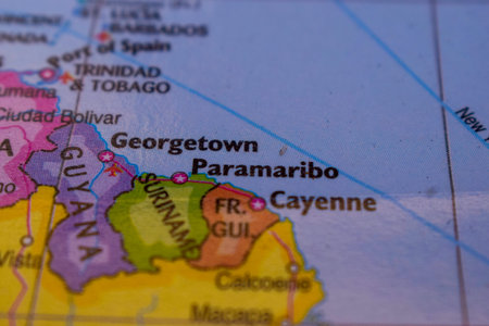 Paramaribo On The World Map-Geo Political Map