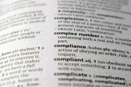 English Dictionary Definition -   Compliance Imageの写真素材