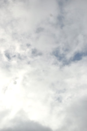 Blue Sky With White Soft Clouds Cloudscape Background Image