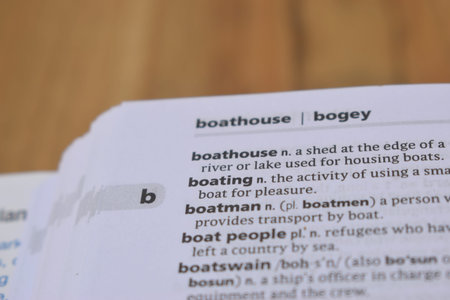 English Dictionary Definition Of Word -   Boat House  Image