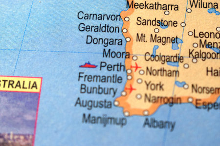 Mt.Magnet-Political Map Or Administrative Map Of Australia With Background Blur Image