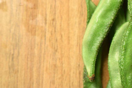 Group Of Hyacinth Bean or Same Ki Phalli Lablab Purpures, Also Known As Valor Papdi Beans, Indian Vegetable Imageの写真素材