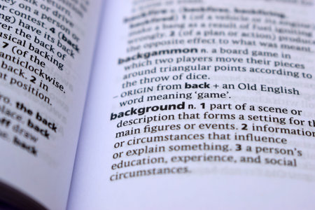 English Definition Dictionary Of Printed Word -  Background  Close Up     Image