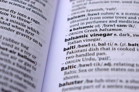 English Definition Dictionary Page Of Printed Word -  Balti  Close Up Imageの写真素材