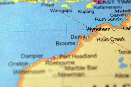 Wyndham City-Australia Political Map Or Administrative Map With Blurry Background Imageの写真素材