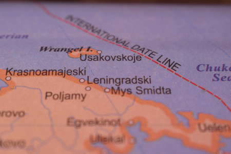 Usakovskoje Russia Country Political Map Close Up With Background Blur Imageの写真素材