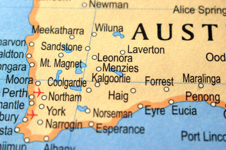Laverton City-Australia Political Map Or Administrative Map With Blurry Background Image