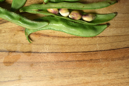 Group Of Hyacinth Bean or Same Ki Phalli Lablab Purpures, Also Known As Valor Papdi Beans, Indian...
