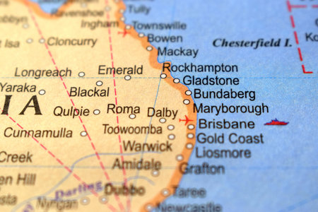 Blackal City-Political Map Or Administrative Map Of Australia With Background Blur Imageの写真素材