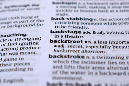 Close Up Of English Dictionary Page With Definition Word -  Backstreet Imageの写真素材