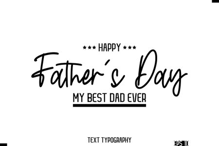 Happy Father's Day Stylish Modern Typography Text Templateのイラスト素材